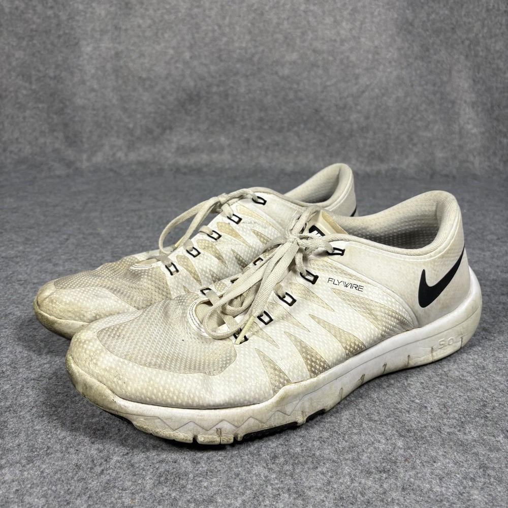 Nike Free 5.0 Training Shoes Size 13 White Flywire Mesh Sneakers